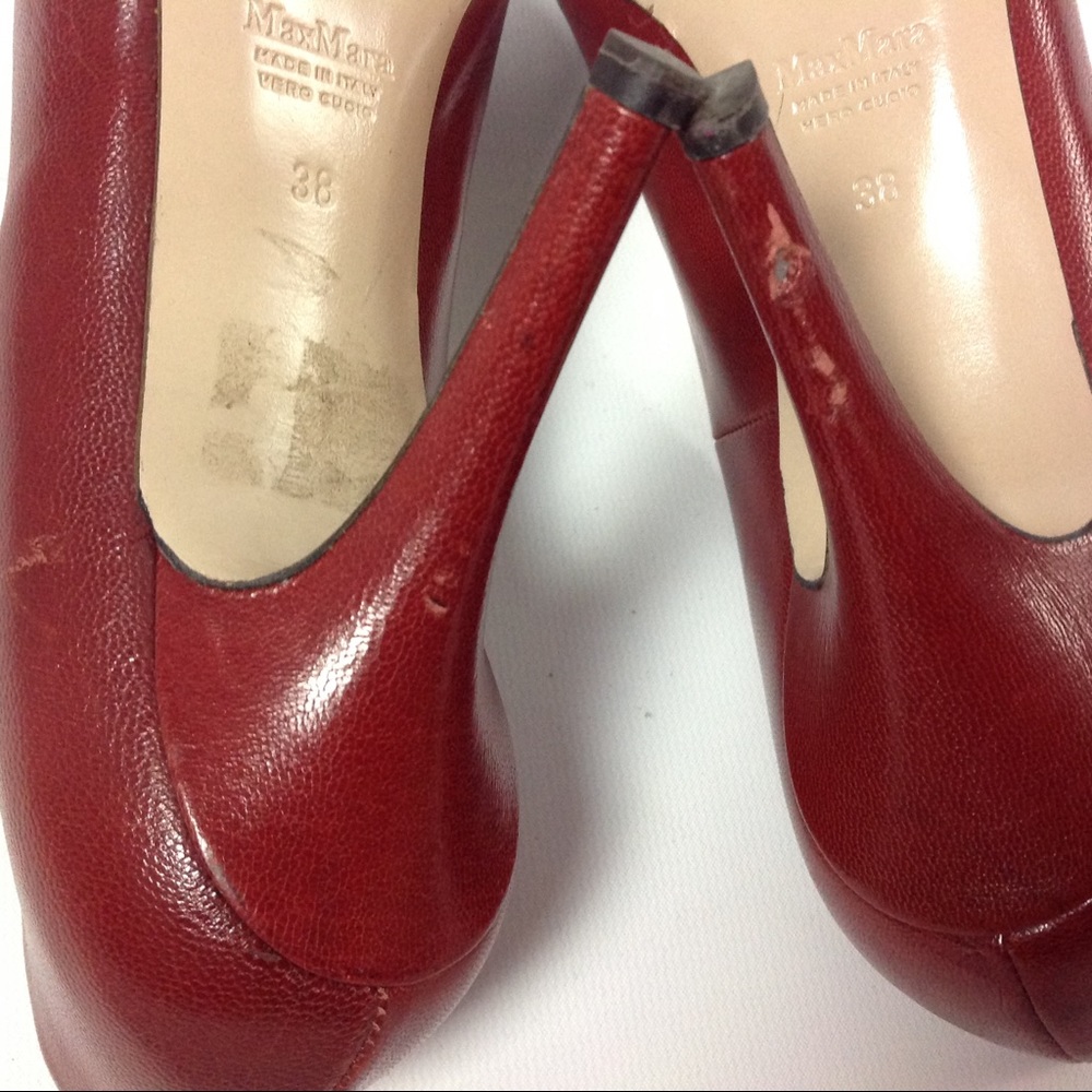 MAX MARA Women's Leather Pumps Size US 8/ 38 - Picture 7 of 8